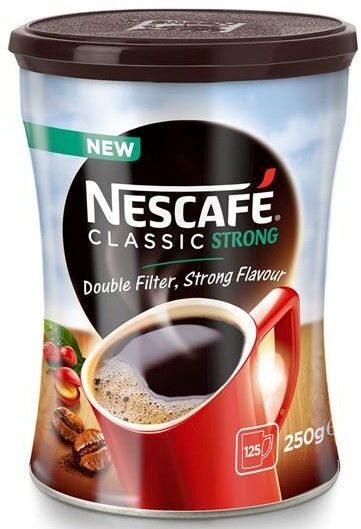 Šķīstošā kafija NESCAFE Classic Strong, metāla kārbā, 250g